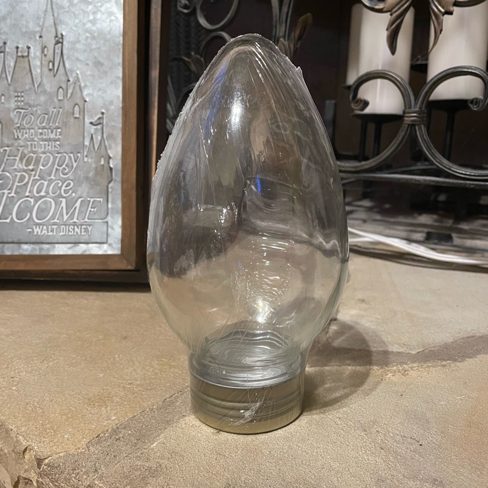 New Christmas Light Shape Glass Fillable Jar Decor